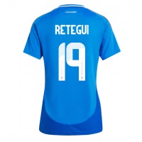 Taliansko Mateo Retegui #19 Domáci Ženy futbalový dres ME 2024 Krátky Rukáv
